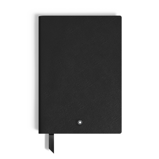 Medium Notebook, Saffiano Leather, Black &ndash; Lined Pages