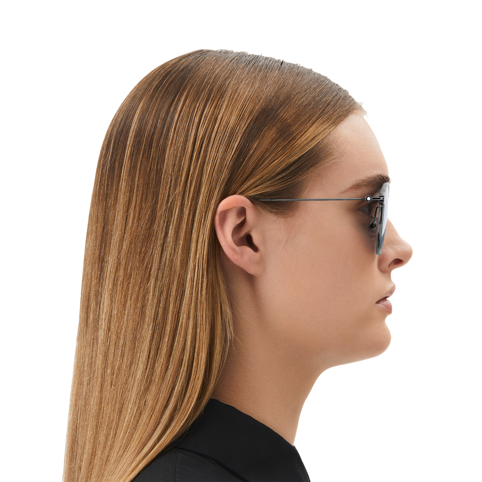 Round Sunglasses with Grey Coloured Injected Frame - 6