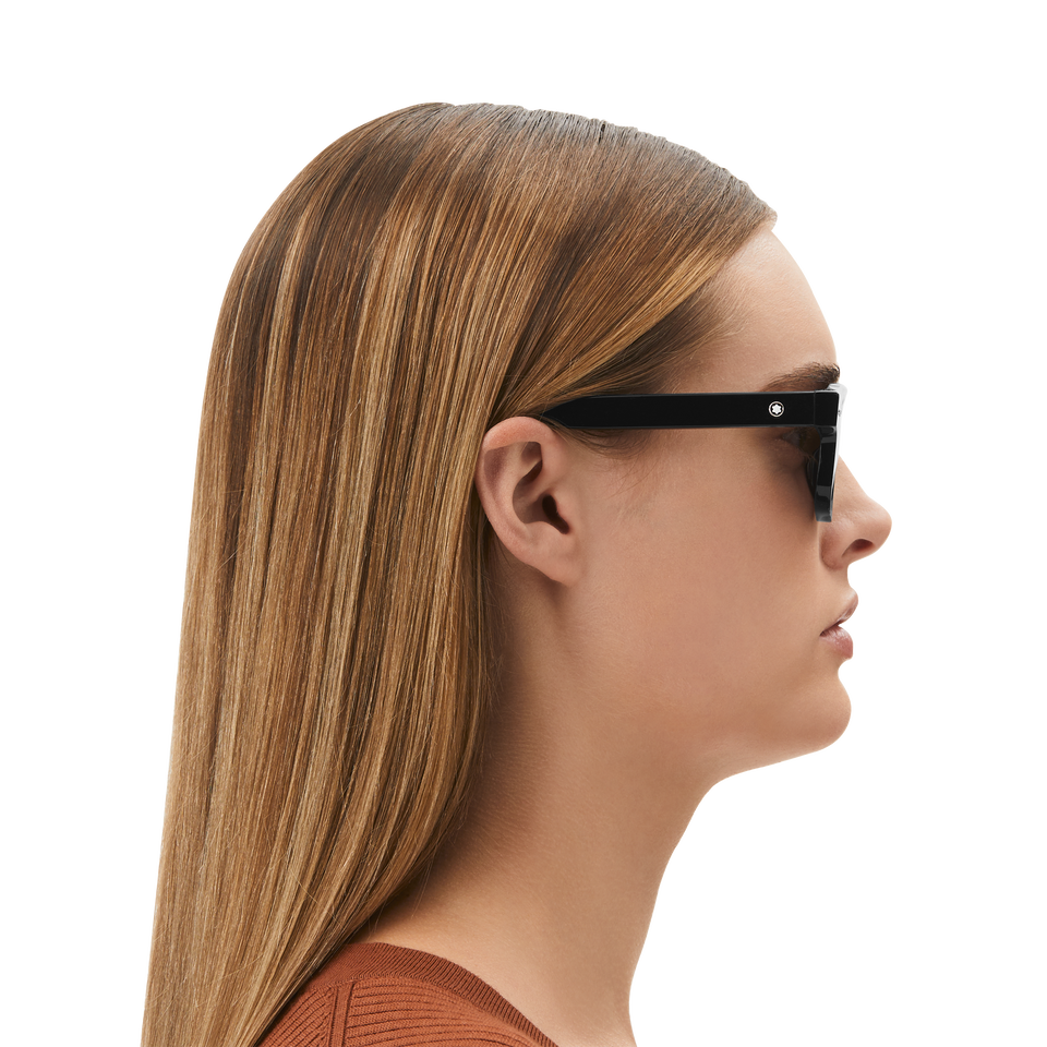 Rectangular Sunglasses with Black Coloured Acetate Frame - 6