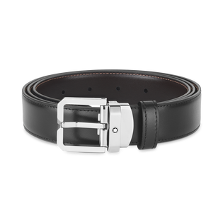 Black/brown 30&nbsp;mm reversible leather belt