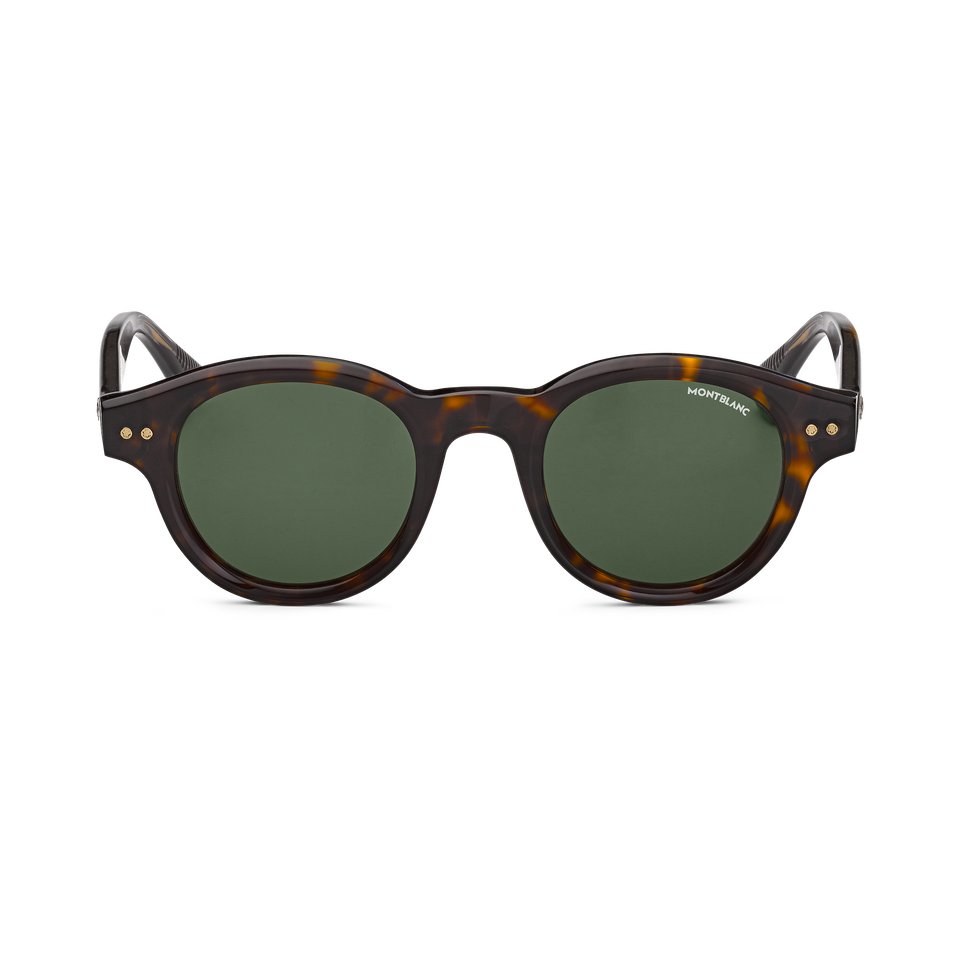 Round Sunglasses with Havana Coloured Acetate Frame - 1