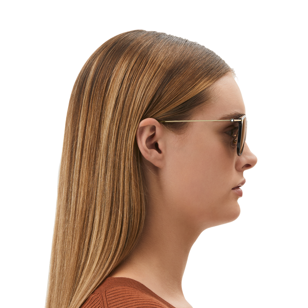 Round Sunglasses with Black Coloured Injected Frame - 5