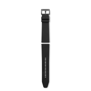 Black rubber strap with black pin buckle 