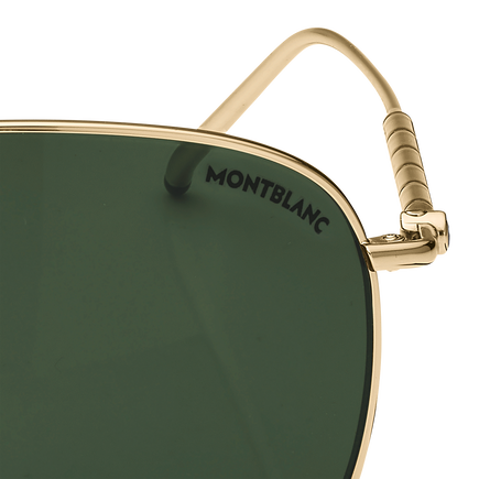Squared Sunglasses with Gold Coloured Metal Frame