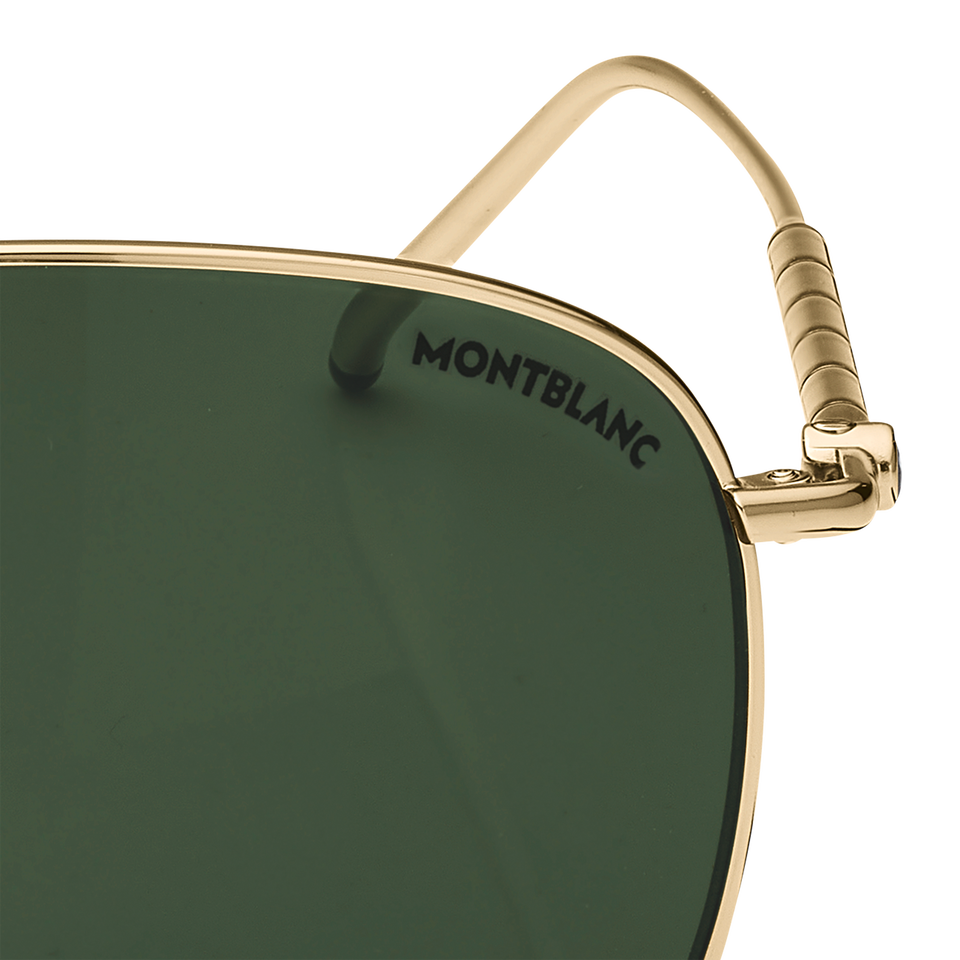Squared Sunglasses with Gold Coloured Metal Frame - 3