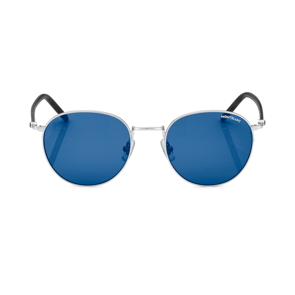 Round sunglasses with Ruthenium Coloured Metal Frame - 1