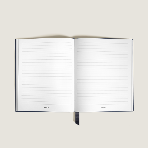 Small Notebook, Saffiano Leather, Blue – Lined Pages - 1