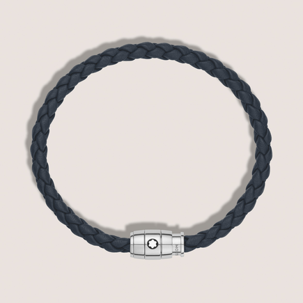 Small Soft Leather Avio Blue Bracelet