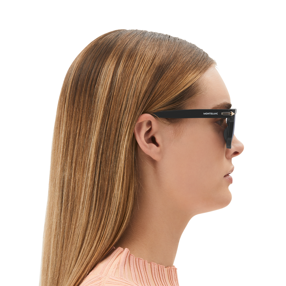 Rectangular Sunglasses with Black Coloured Acetate Frame - 4