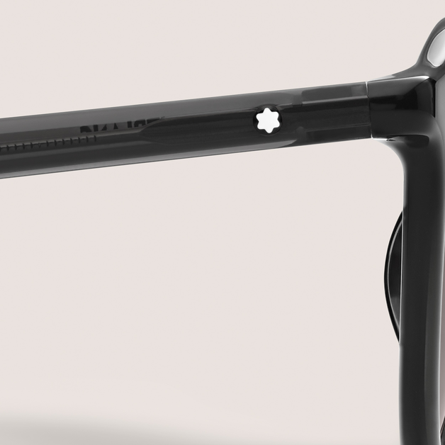 Round Sunglasses with Black injected Acetate Frame  - 4