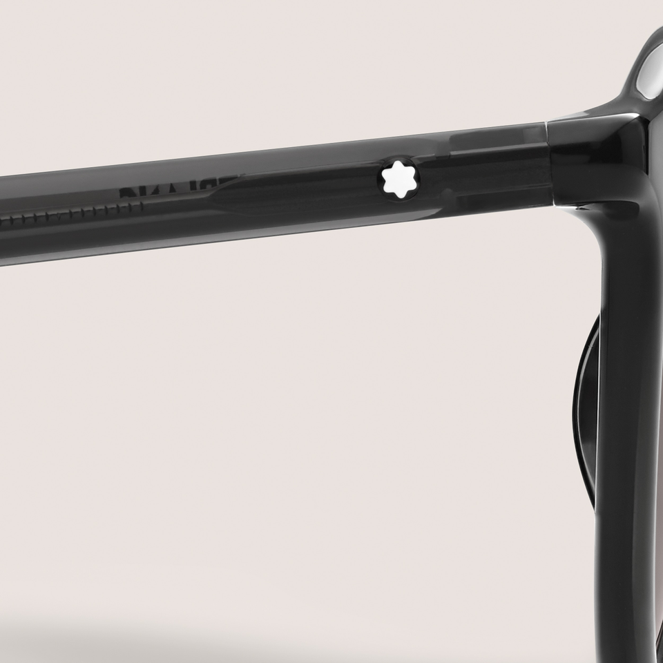 Round Sunglasses with Black injected Acetate Frame  - 4