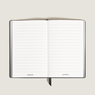 Large Notebook, Black Leather, Black &ndash; Lined Pages