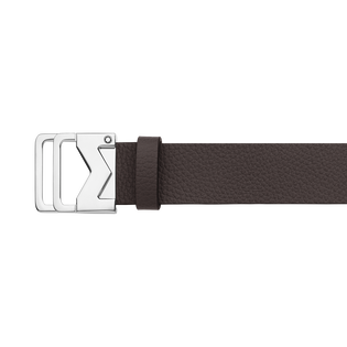 Grainy ebony 35mm leather belt