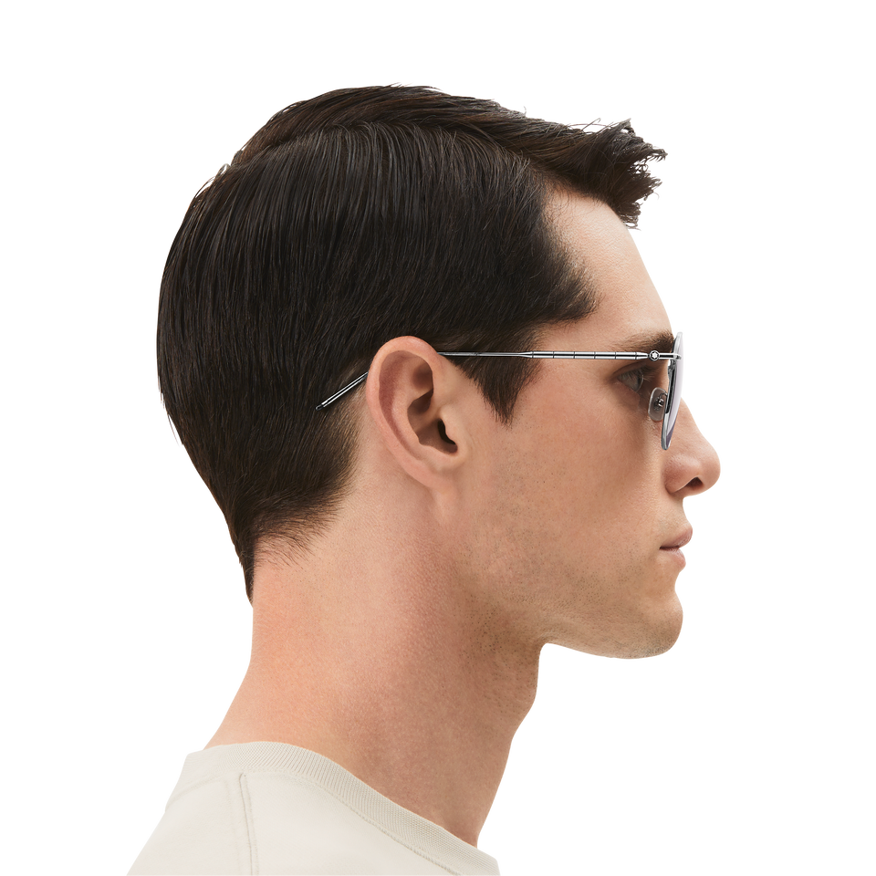 Squared Sunglasses with Silver Coloured Metal Frame - 7