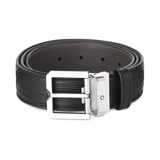 Black 35 mm leather belt