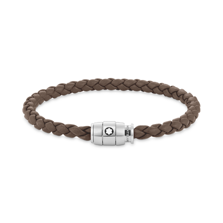 Bracelet Steel 3 rings Meisterstück collection in mastic leather