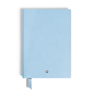 Medium Notebook, Saffiano Leather, Pale Blue &ndash; Lined Pages