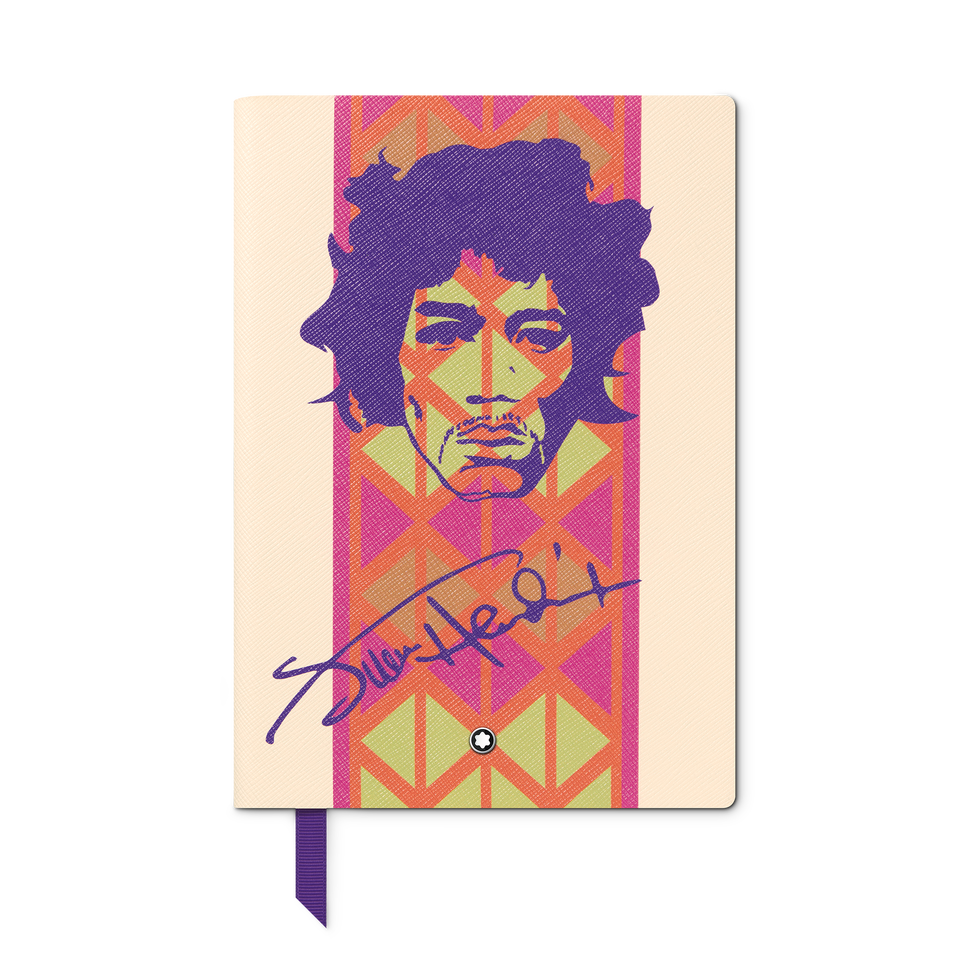 Notebook #146 small, Great Characters Jimi Hendrix, White - Lined - 1