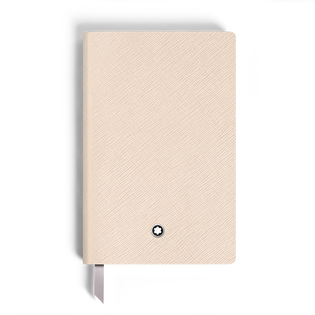 Small Notebook, Saffiano Leather, Cloudy Beige &ndash; Lined Pages