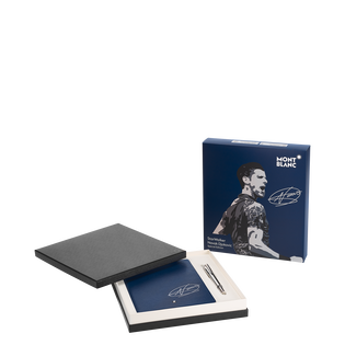 Novak Djokovic Special Edition Set with StarWalker Metal Fineliner and Notebook #146 Indigo Blue