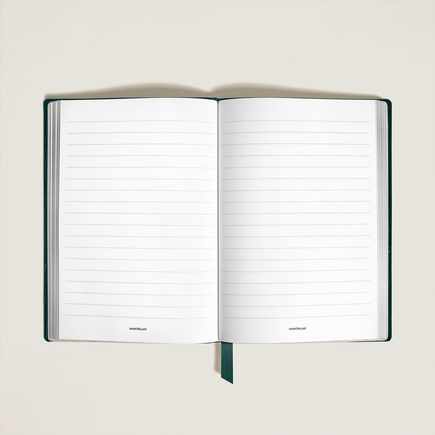 Medium Notebook, Saffiano Leather, British Green – Lined Pages