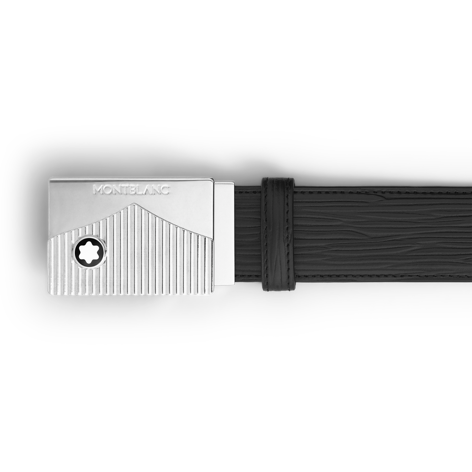 Black 35&nbsp;mm leather belt - 3