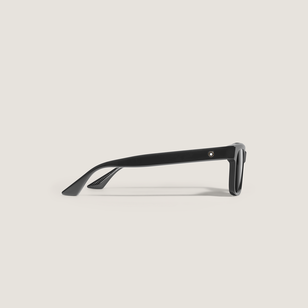 Rectangular Sunglasses with Black Colored Acetate Frame - 2
