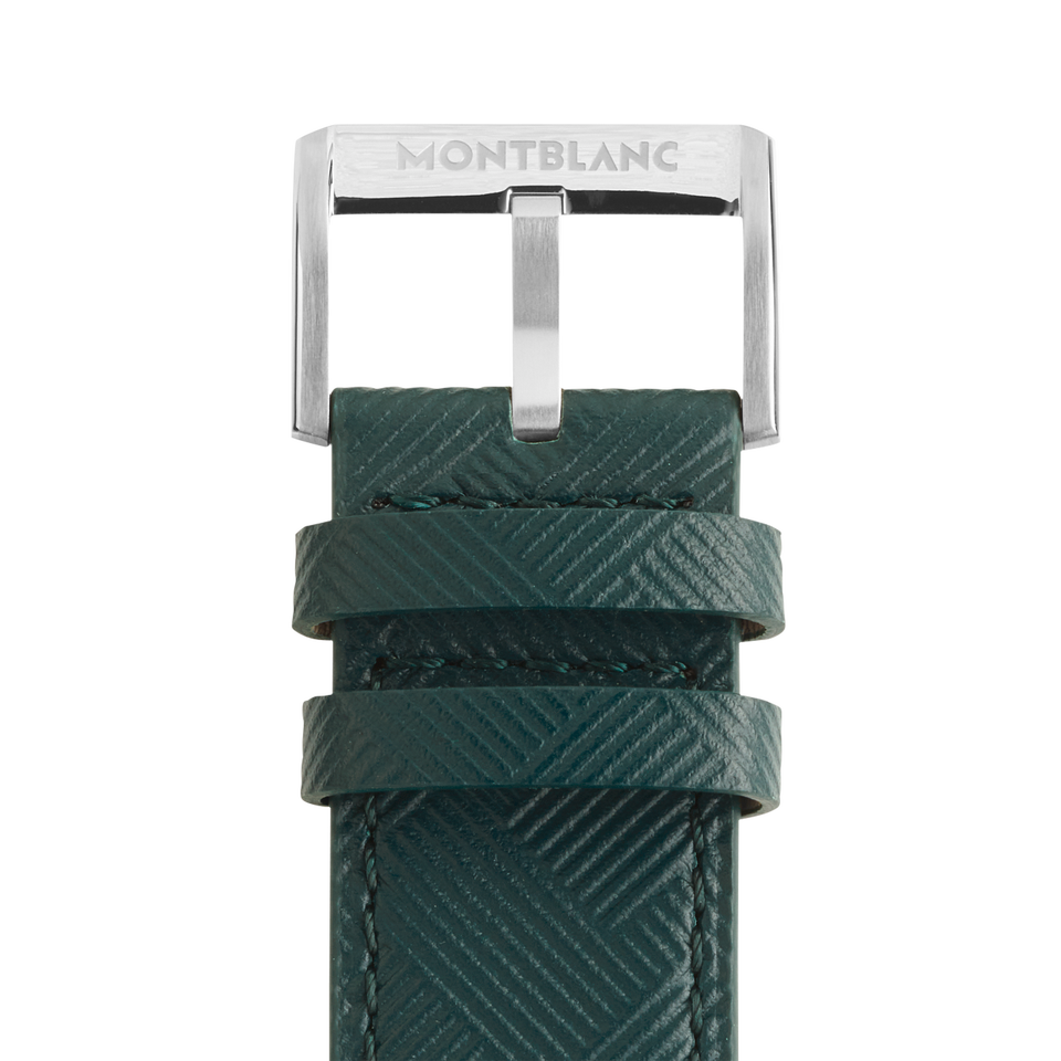 Green Montblanc Extreme 3.0 calf strap with pin buckle - 2