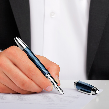 Meisterst&uuml;ck Solitaire Blue Hour LeGrand Fountain Pen