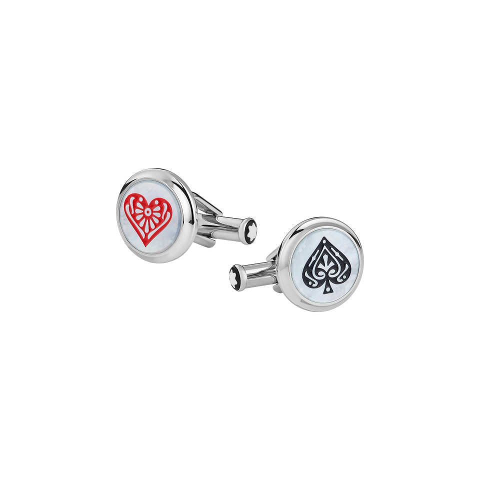Meisterst&uuml;ck Tribute to the Book Around the World in 80 Days Spade & Heart Cufflinks - 1