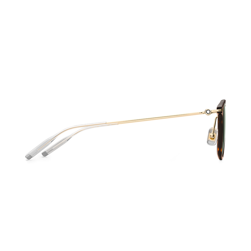Round Sunglasses with Havana Coloured Injected Frame - 2