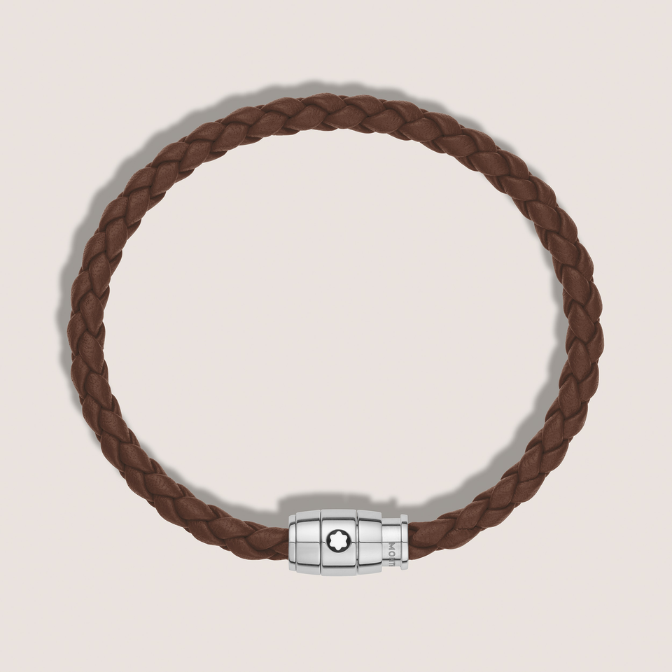 Small Soft Leather Fauve Brown Bracelet - 3