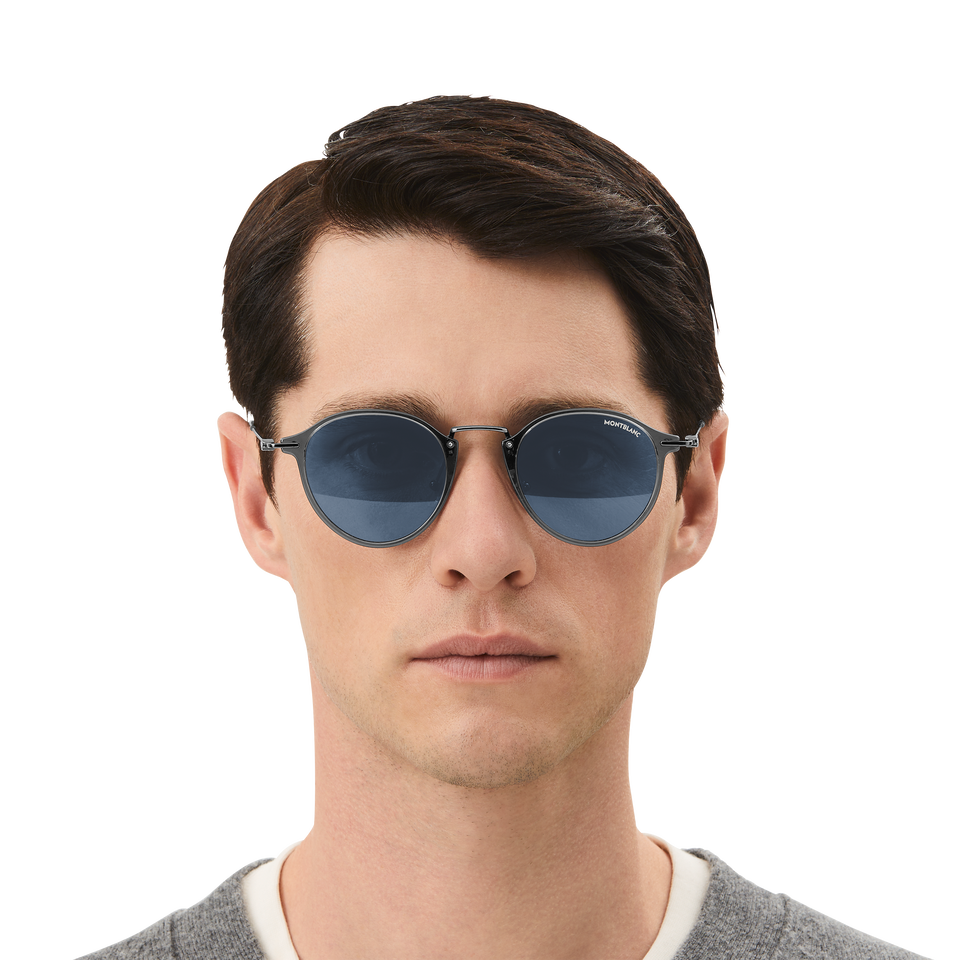 Round Sunglasses with Grey Coloured Injected Frame - 5