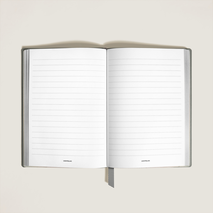 Medium Notebook, Saffiano Leather, Medium Grey – Lined Pages