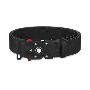 M LOCK 4810 buckle printed black 35 mm leather belt