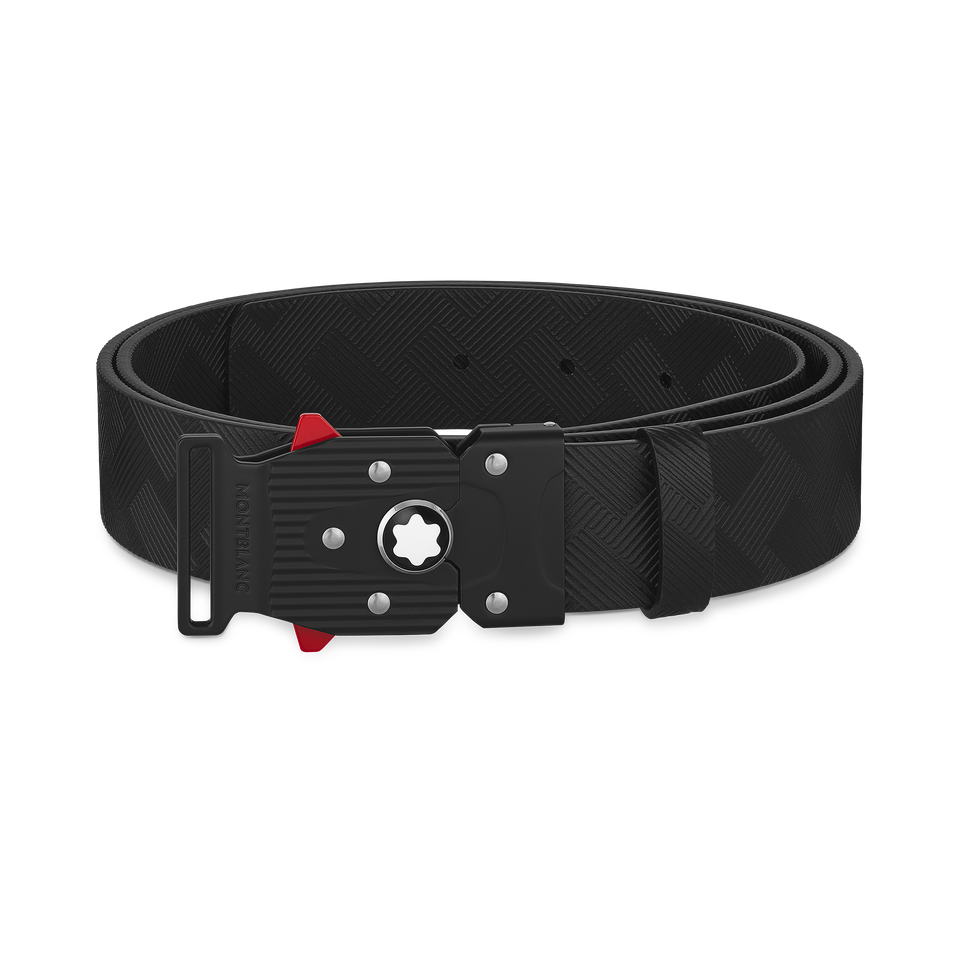 M LOCK 4810 buckle printed black 35 mm leather belt - 1