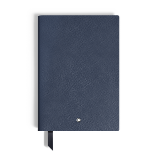 Medium Notebook, Saffiano Leather, Blue &ndash; Lined Pages