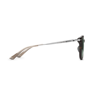 Round Sunglasses with Havana Acetate Frame