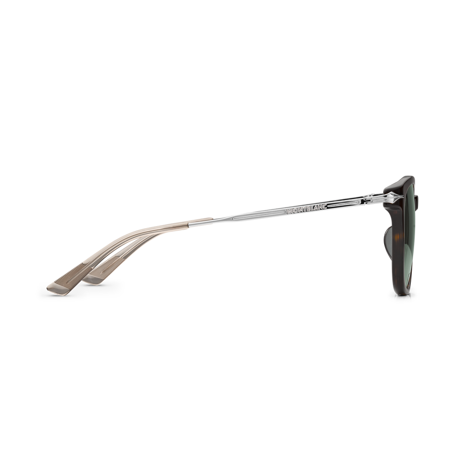 Round Sunglasses with Havana Acetate Frame - 2