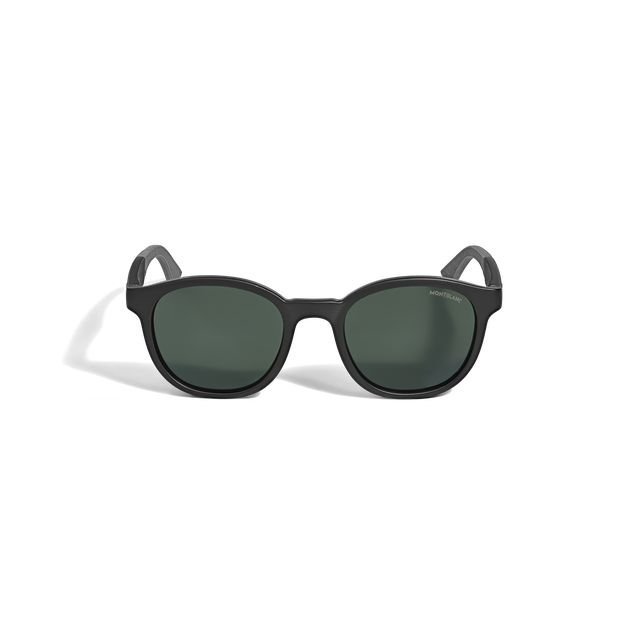 Round Sunglasses with Black Colored Injected Frame - 1