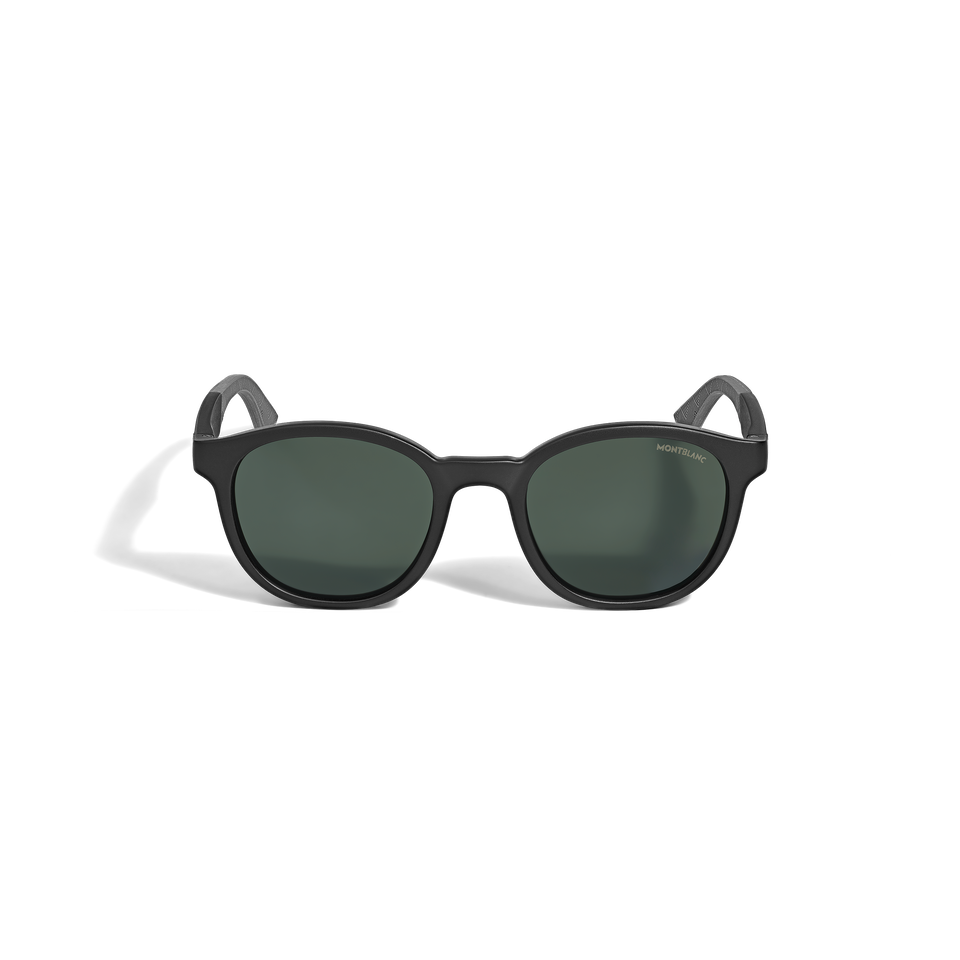 Round Sunglasses with Black Colored Injected Frame - 1