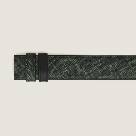 Tweed khaki Sartorial/black Meisterst&uuml;ck 35mm reversible leather strap