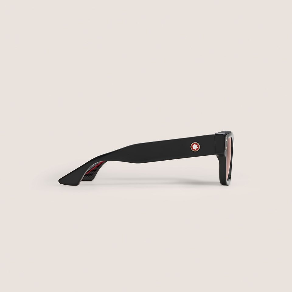 Rectangular Sunglasses with Black Acetate Frame  - 2