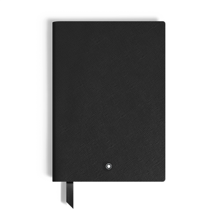 Medium Notebook, Saffiano Leather, Black &ndash; Squared Pages