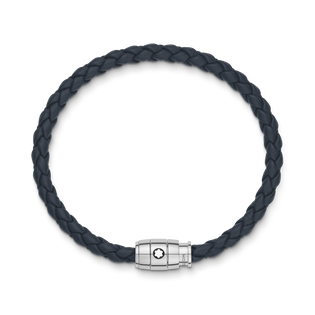 Large Soft Leather Avio Blue Bracelet