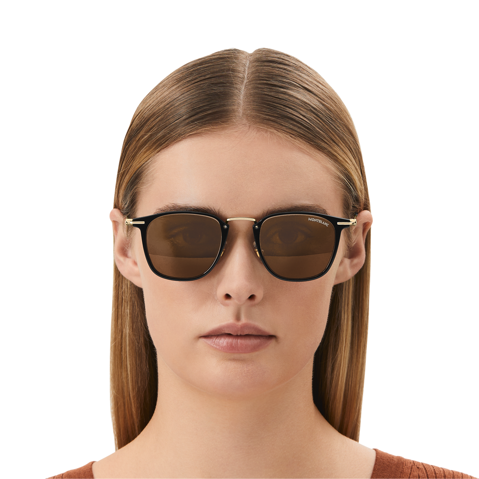 Round Sunglasses with Black Coloured Injected Frame - 4