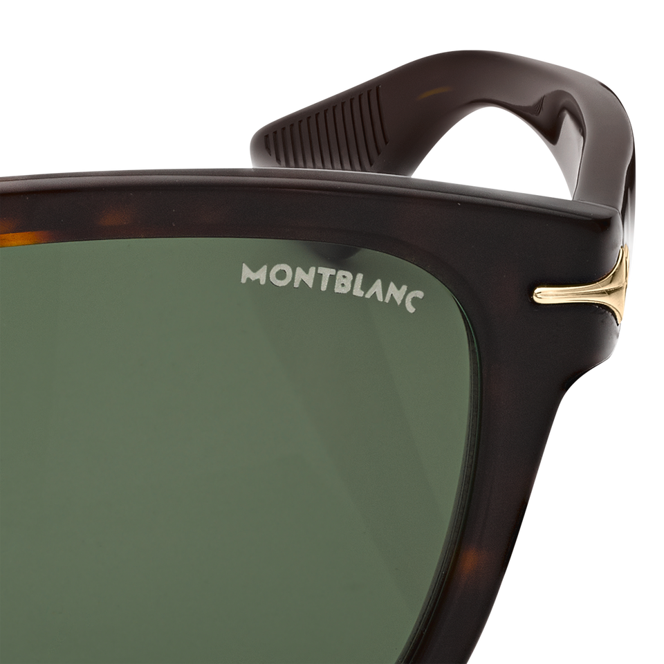 Squared Sunglasses with Havana Coloured Acetate Frame (S) - 3