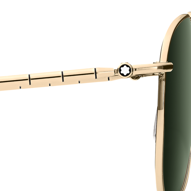 Squared Sunglasses with Gold Coloured Metal Frame - 8