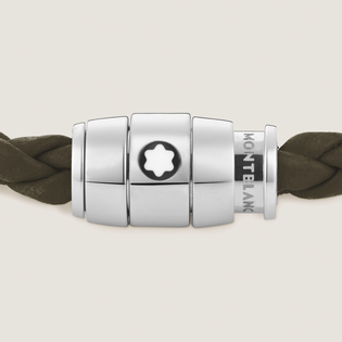 Small Soft Leather Khaki Bracelet