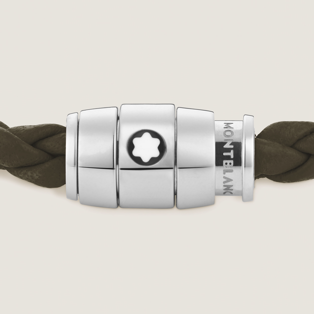 Small Soft Leather Khaki Bracelet - 2
